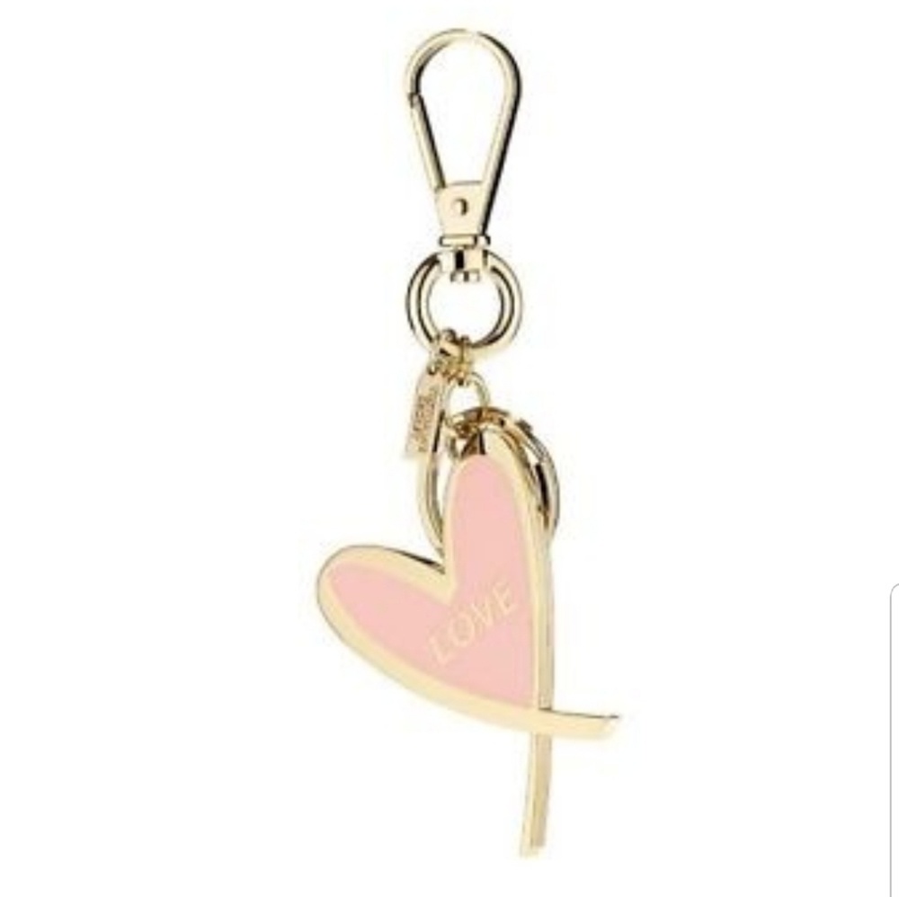 Victoria Secret Charm Gilded Love Heart Keychain